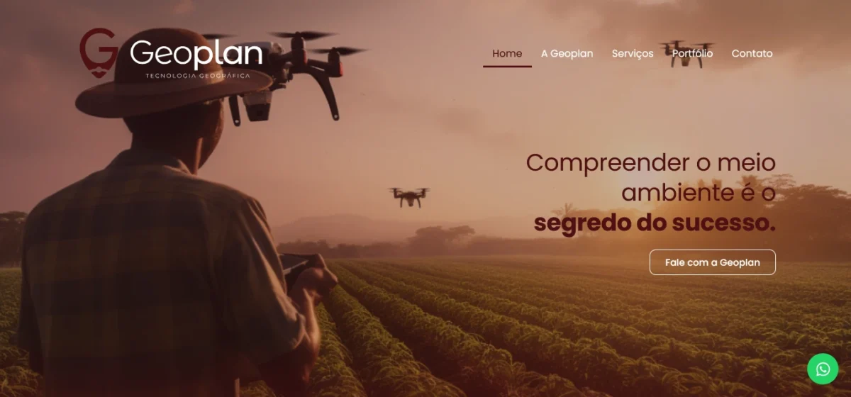 Demonstração do site da Geoplan - Tecnologia Geográfica
