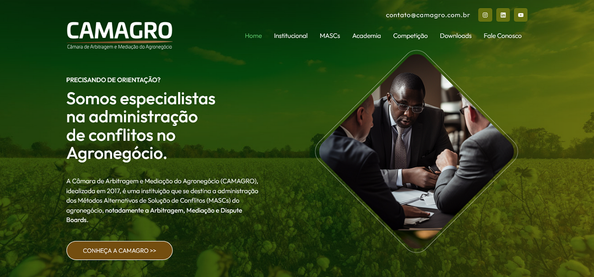 Demonstração do site da CAMAGRO