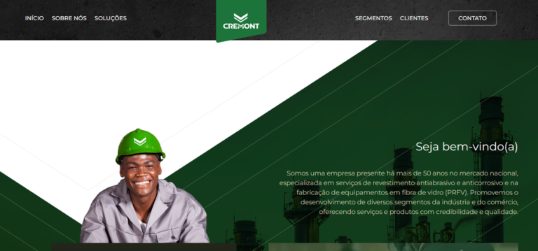 Demonstração do site Cremont.